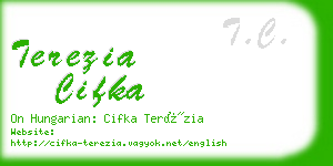 terezia cifka business card